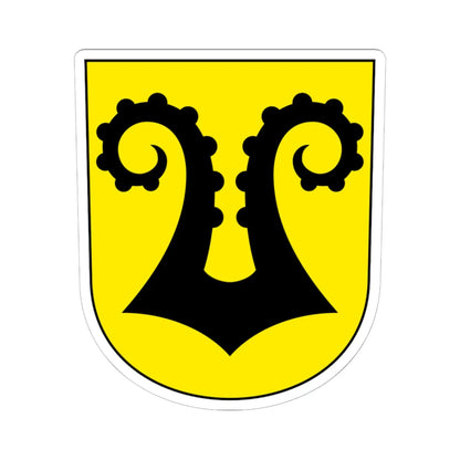 Uster-Nossikon-blazon (Switzerland) (Coat of Arms) STICKER Vinyl Kiss-Cut Decal 6 Inch White - The Sticker Space