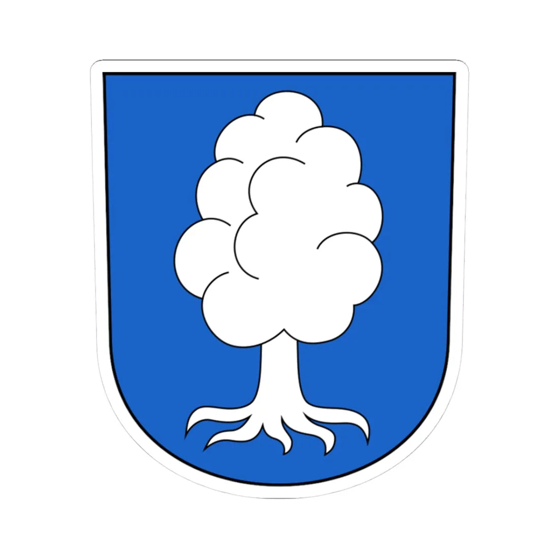 Uster-Oberuster-blazon (Switzerland) (Coat of Arms) STICKER Vinyl Kiss-Cut Decal 3 Inch White - The Sticker Space