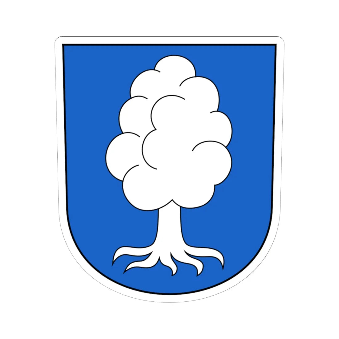 Uster-Oberuster-blazon (Switzerland) (Coat of Arms) STICKER Vinyl Kiss-Cut Decal 6 Inch White - The Sticker Space