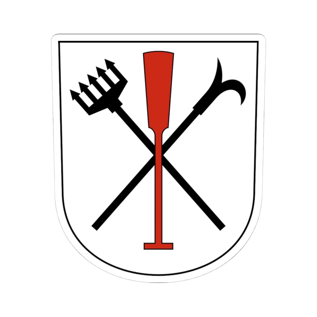 Uster-Riedikon-blazon (Switzerland) (Coat of Arms) STICKER Vinyl Kiss-Cut Decal 4 Inch White - The Sticker Space