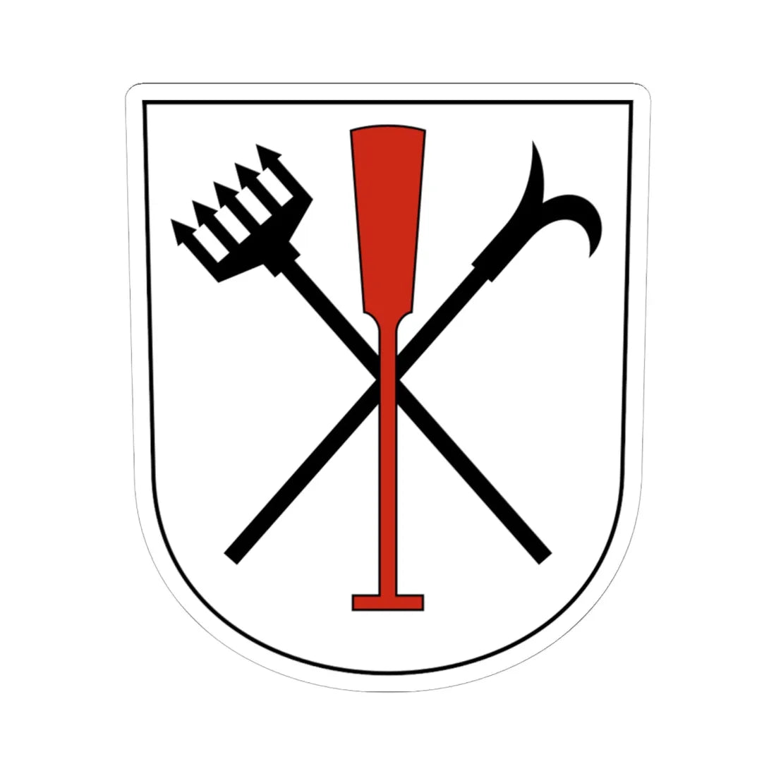Uster-Riedikon-blazon (Switzerland) (Coat of Arms) STICKER Vinyl Kiss-Cut Decal 6 Inch White - The Sticker Space