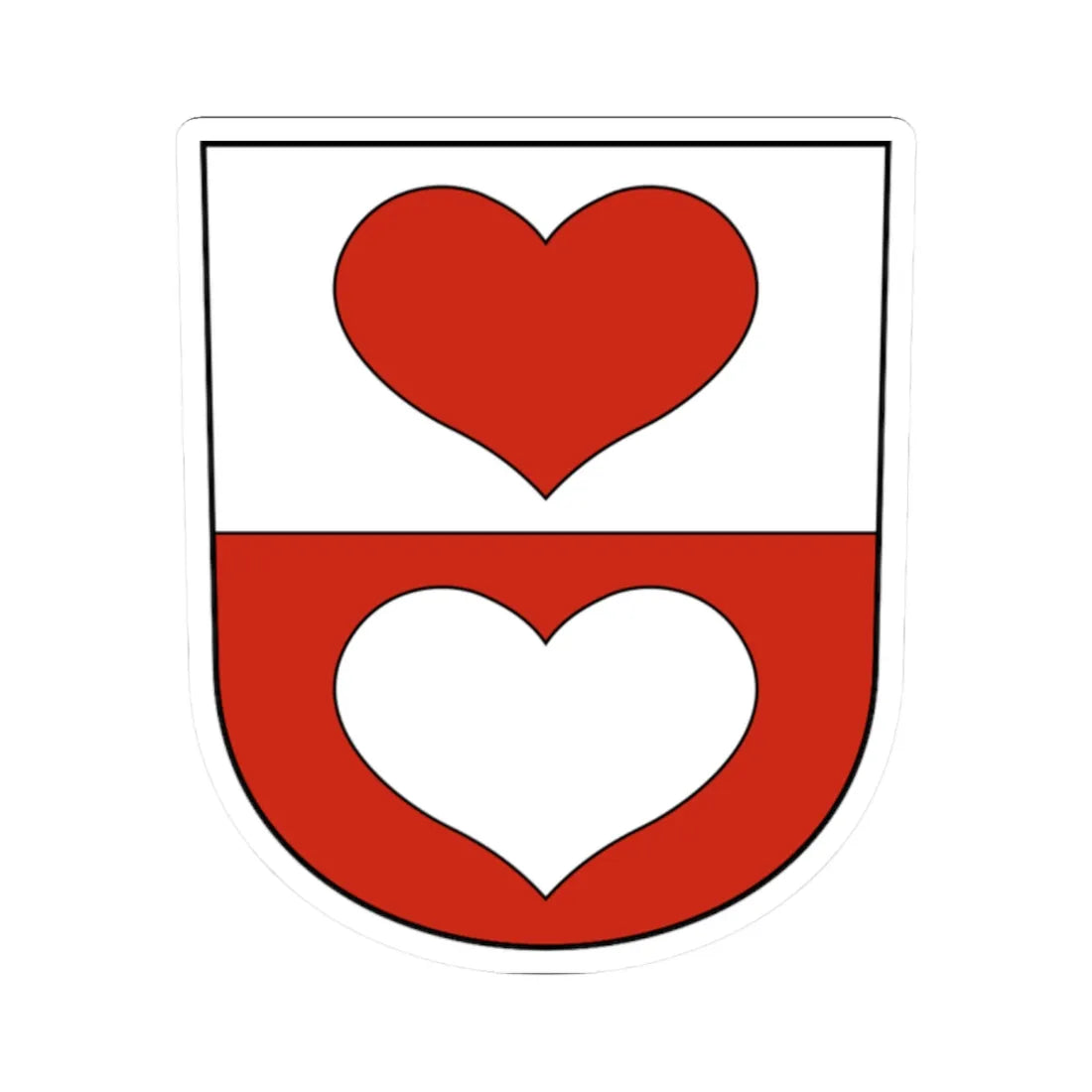 Uster-Wermatswil-blazon (Switzerland) (Coat of Arms) STICKER Vinyl Kiss-Cut Decal 2 Inch White - The Sticker Space