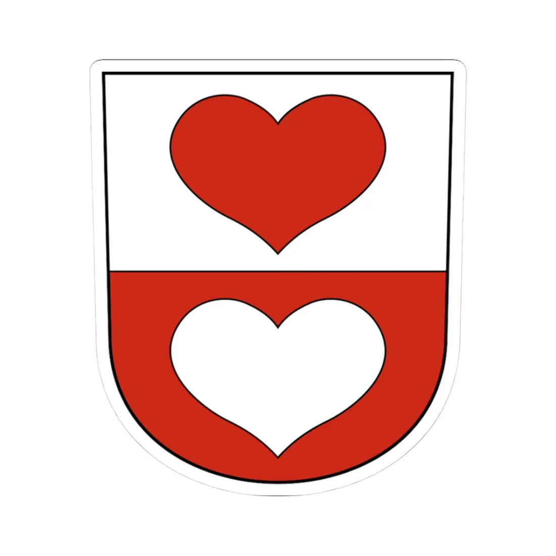 Uster-Wermatswil-blazon (Switzerland) (Coat of Arms) STICKER Vinyl Kiss-Cut Decal 3 Inch White - The Sticker Space