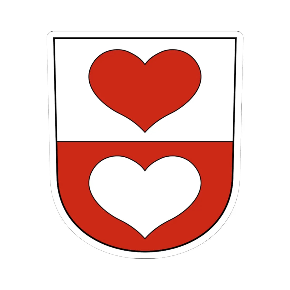Uster-Wermatswil-blazon (Switzerland) (Coat of Arms) STICKER Vinyl Kiss-Cut Decal 4 Inch White - The Sticker Space