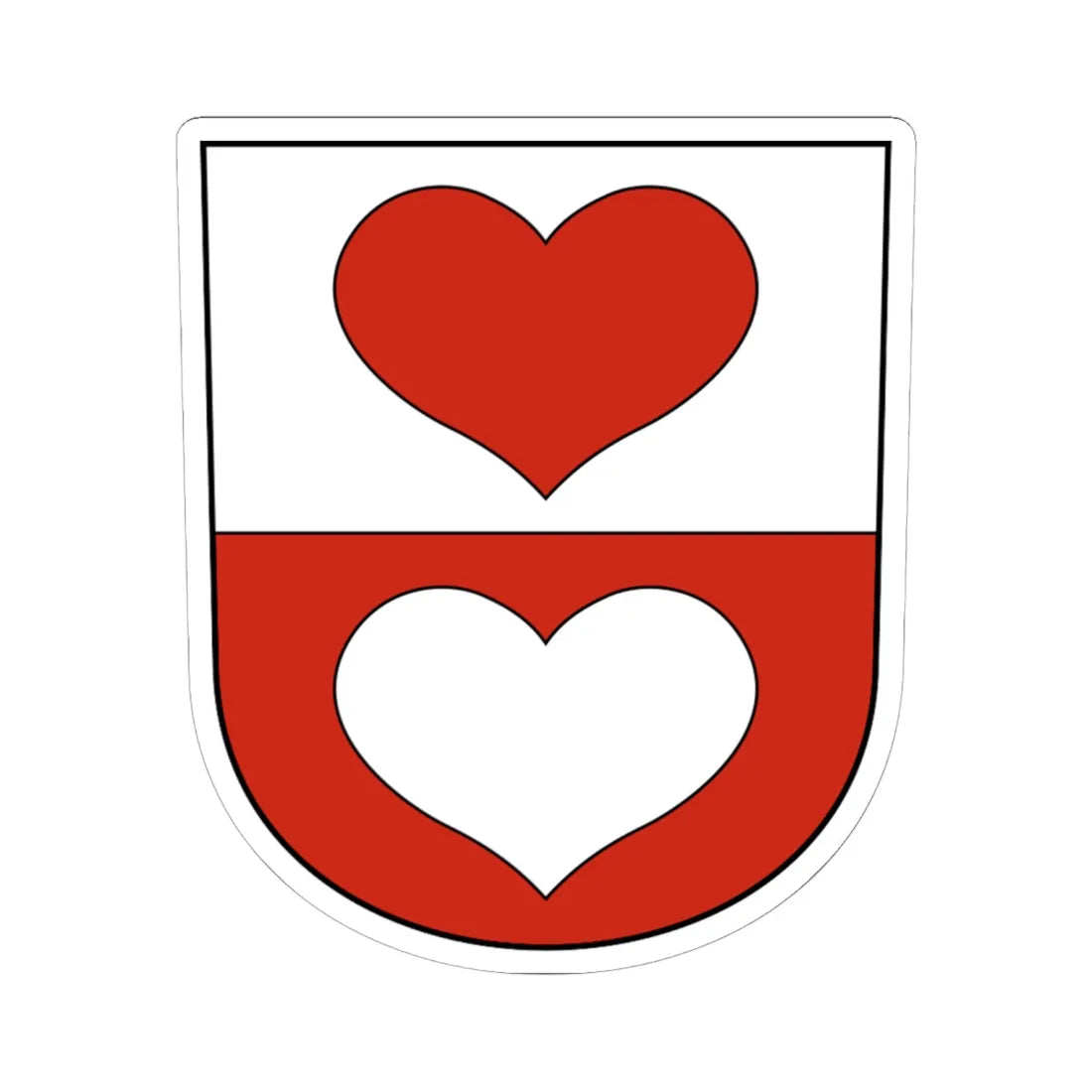 Uster-Wermatswil-blazon (Switzerland) (Coat of Arms) STICKER Vinyl Kiss-Cut Decal 6 Inch White - The Sticker Space
