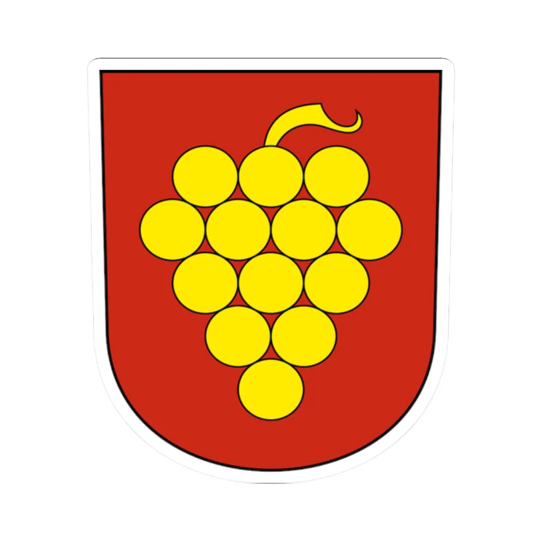 Uster-Winikon-blazon (Switzerland) (Coat of Arms) STICKER Vinyl Kiss-Cut Decal 2 Inch White - The Sticker Space