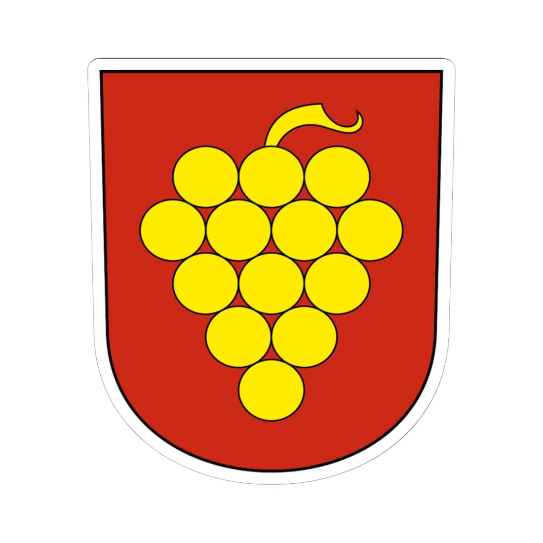 Uster-Winikon-blazon (Switzerland) (Coat of Arms) STICKER Vinyl Kiss-Cut Decal 6 Inch White - The Sticker Space