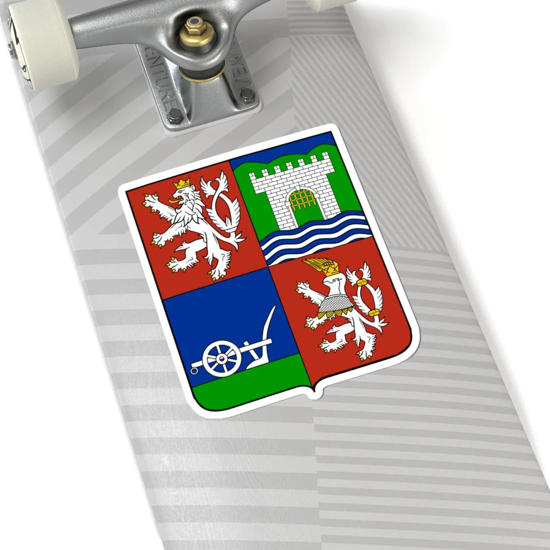 Usti nad Labem Region CoA CZ (Czech Republic) (Coat of Arms) STICKER Vinyl Kiss-Cut Decal - The Sticker Space