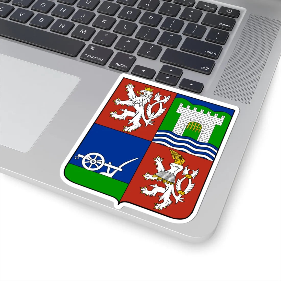 Usti nad Labem Region CoA CZ (Czech Republic) (Coat of Arms) STICKER Vinyl Kiss-Cut Decal - The Sticker Space