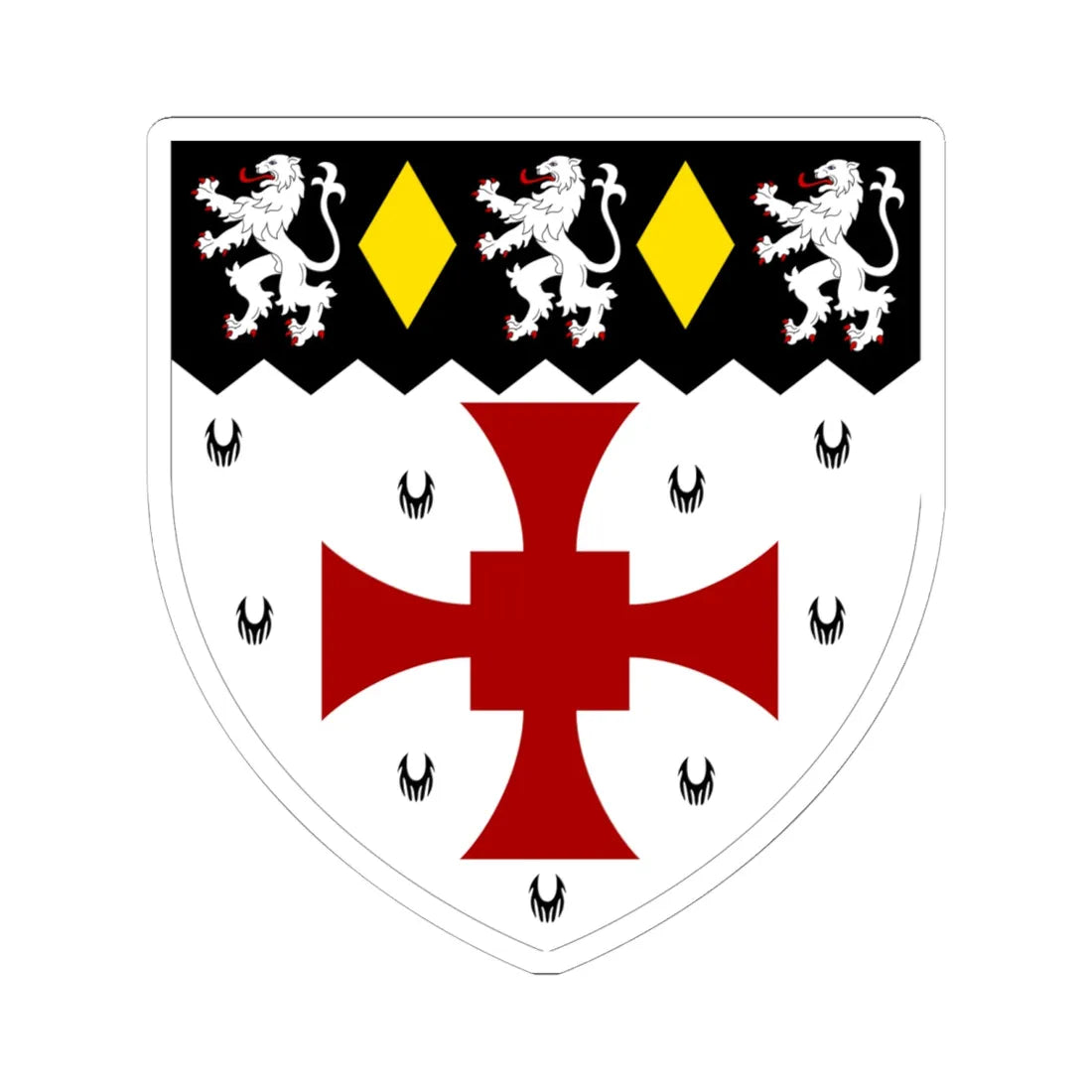 Ustinov College Durham arms (England) (Coat of Arms) STICKER Vinyl Kiss-Cut Decal 6 Inch White - The Sticker Space