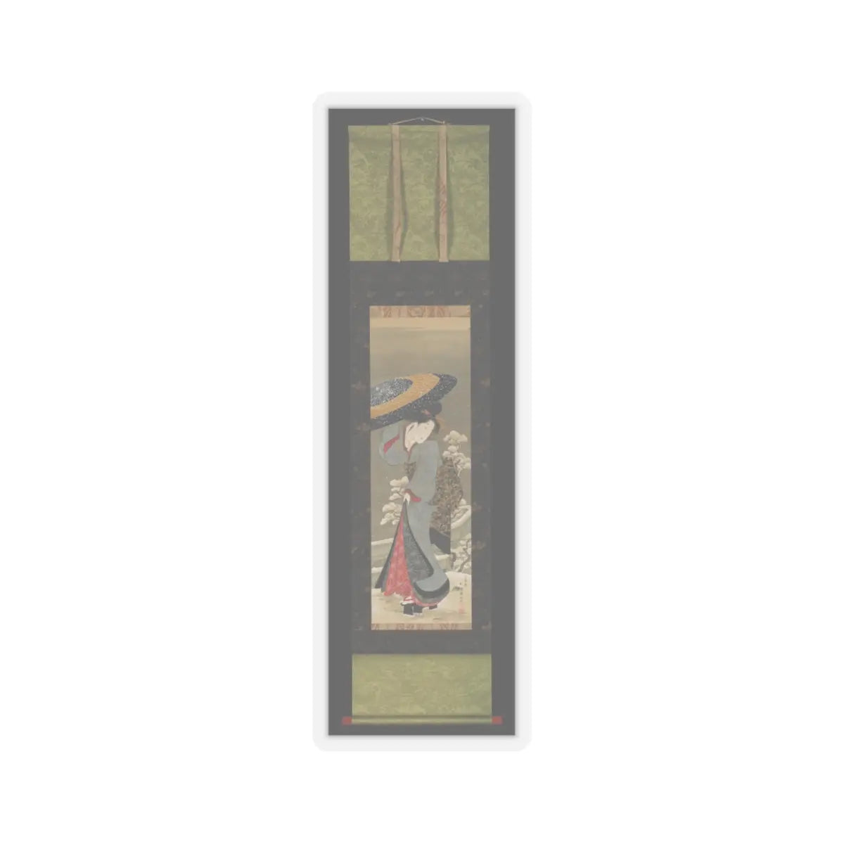 Utagawa Kunimasa - Beauty in Snow - unknown v2 - STICKER Vinyl Kiss-Cut Decal