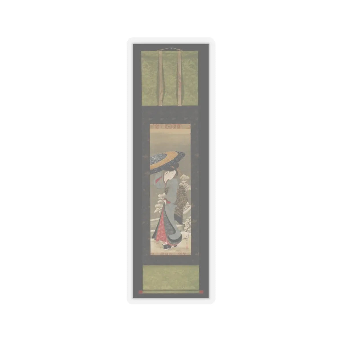 Utagawa Kunimasa - Beauty in Snow - unknown v2 - STICKER Vinyl Kiss-Cut Decal