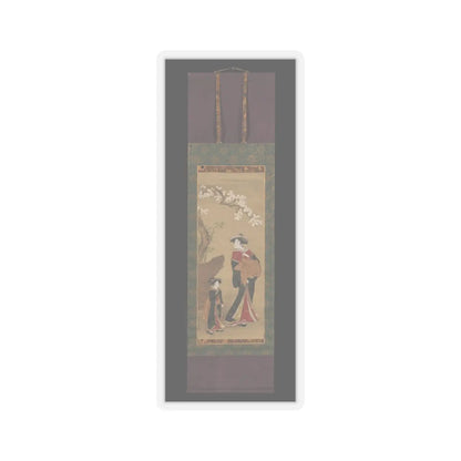 Utagawa Toyoharu - Courtesan and her Attendant under a Cherry Tree - early 19th century v2 - STICKER Vinyl Kiss-Cut Decal
