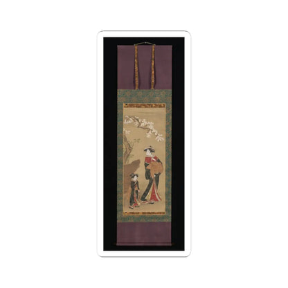 Utagawa Toyoharu - Courtesan and her Attendant under a Cherry Tree - early 19th century v2 - STICKER Vinyl Kiss-Cut Decal