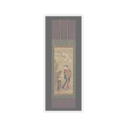 Utagawa Toyoharu - Courtesan and her Attendant under a Cherry Tree - early 19th century v2 - STICKER Vinyl Kiss-Cut Decal