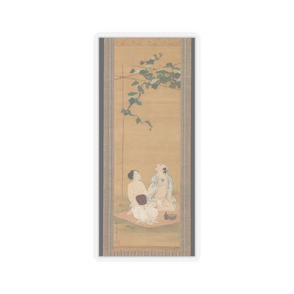 Utagawa Toyohiro - Enjoying the Evening Cool under a Gourd Trellis - early 19th century v1 - STICKER Vinyl Kiss-Cut Decal