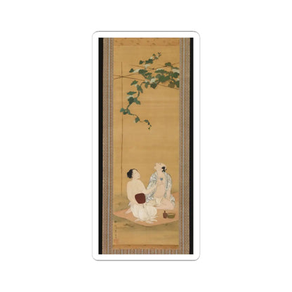 Utagawa Toyohiro - Enjoying the Evening Cool under a Gourd Trellis - early 19th century v1 - STICKER Vinyl Kiss-Cut Decal