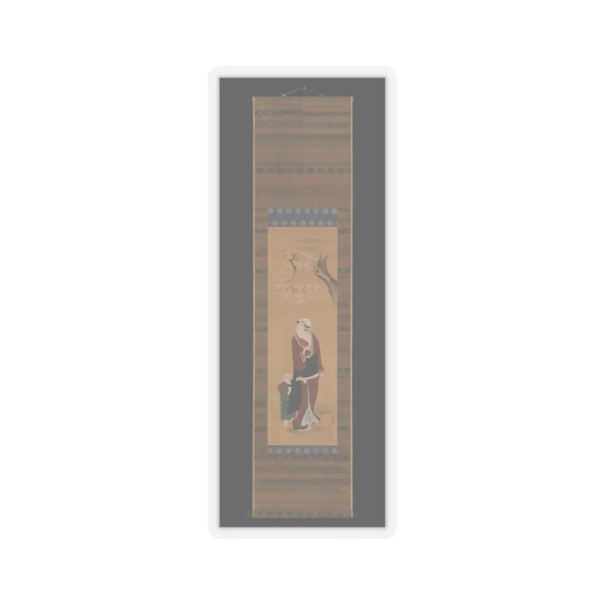 Utagawa Toyohiro - Woman and Child under a Cherry Tree - late 18th–early 19th century v2 - STICKER Vinyl Kiss-Cut Decal