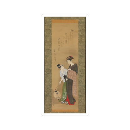 Utagawa Toyokuni I - Woman and Attendant - ca. 1795 v1 - STICKER Vinyl Kiss-Cut Decal