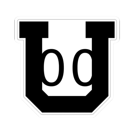 Utah 00 1926 template (Utah) (Road Sign) STICKER Vinyl Kiss-Cut Decal 2 Inch White - The Sticker Space