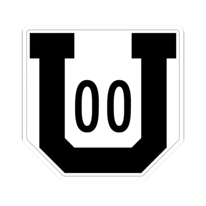 Utah 00 1954 template (Utah) (Road Sign) STICKER Vinyl Kiss-Cut Decal 2 Inch White - The Sticker Space