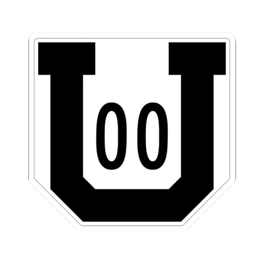 Utah 00 1954 template (Utah) (Road Sign) STICKER Vinyl Kiss-Cut Decal 2 Inch White - The Sticker Space