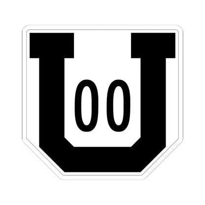 Utah 00 1954 template (Utah) (Road Sign) STICKER Vinyl Kiss-Cut Decal 4 Inch White - The Sticker Space