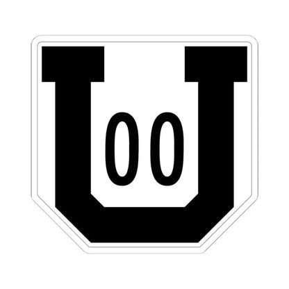 Utah 00 1954 template (Utah) (Road Sign) STICKER Vinyl Kiss-Cut Decal 6 Inch White - The Sticker Space