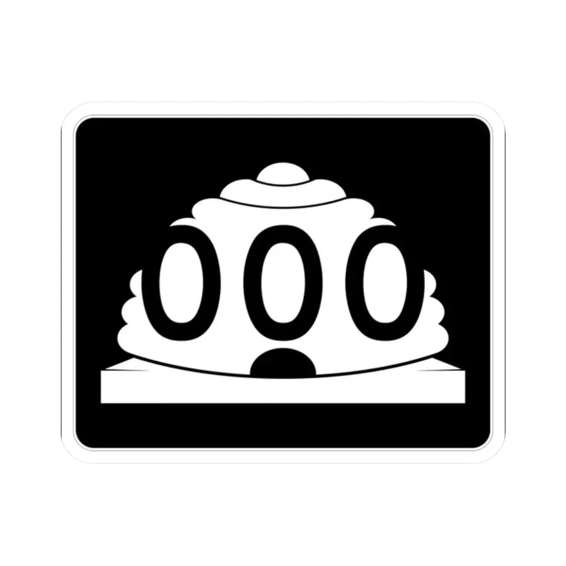 Utah 000 1966 template (Utah) (Road Sign) STICKER Vinyl Kiss-Cut Decal 2 Inch White - The Sticker Space