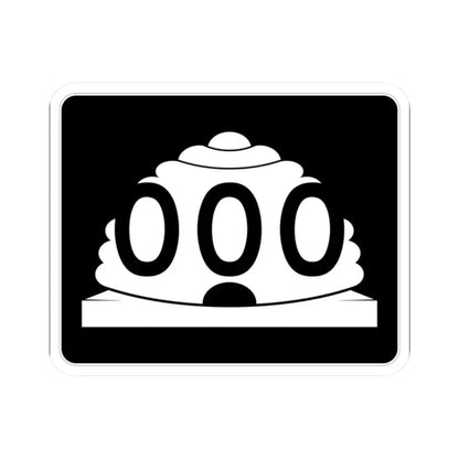 Utah 000 1966 template (Utah) (Road Sign) STICKER Vinyl Kiss-Cut Decal 2 Inch White - The Sticker Space