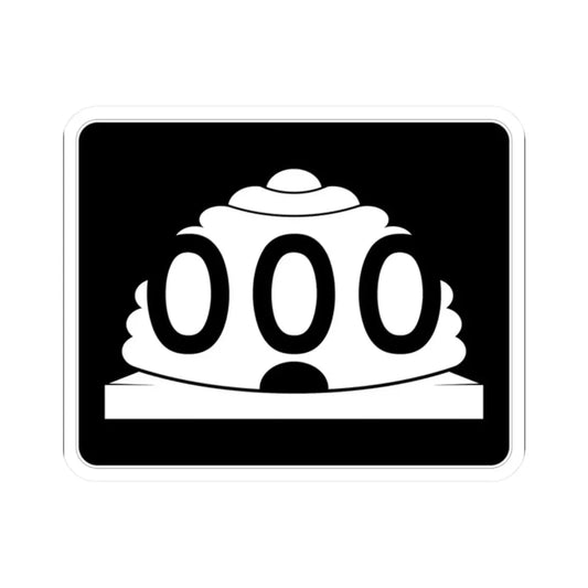 Utah 000 1966 template (Utah) (Road Sign) STICKER Vinyl Kiss-Cut Decal 2 Inch White - The Sticker Space