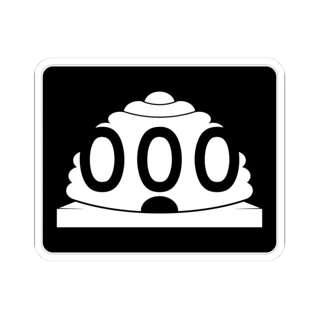 Utah 000 1966 template (Utah) (Road Sign) STICKER Vinyl Kiss-Cut Decal 3 Inch White - The Sticker Space