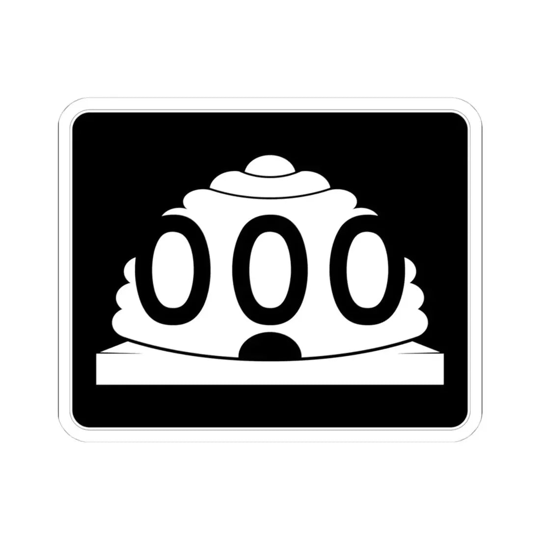 Utah 000 1966 template (Utah) (Road Sign) STICKER Vinyl Kiss-Cut Decal 4 Inch White - The Sticker Space