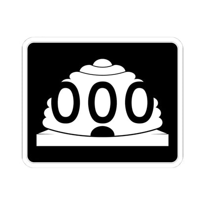 Utah 000 1966 template (Utah) (Road Sign) STICKER Vinyl Kiss-Cut Decal 4 Inch White - The Sticker Space