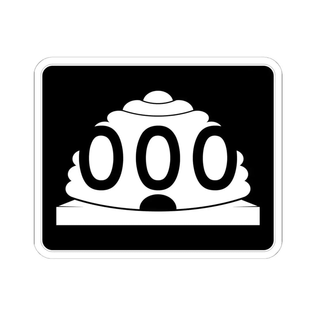 Utah 000 1966 template (Utah) (Road Sign) STICKER Vinyl Kiss-Cut Decal 6 Inch White - The Sticker Space