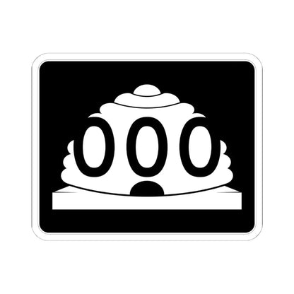 Utah 000 1966 template (Utah) (Road Sign) STICKER Vinyl Kiss-Cut Decal 6 Inch White - The Sticker Space