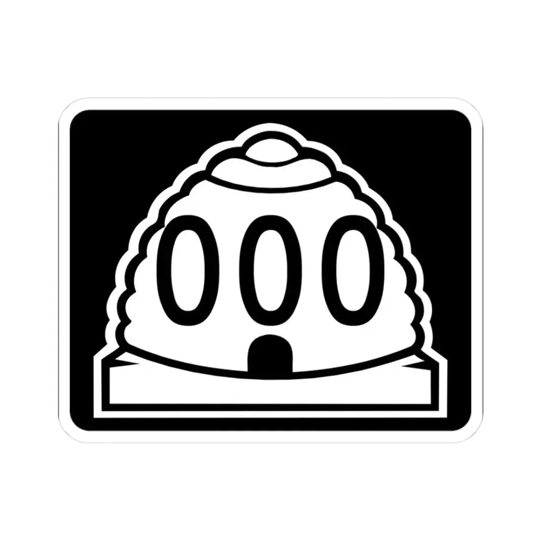 Utah 000 template (Utah) (Road Sign) STICKER Vinyl Kiss-Cut Decal 3 Inch White - The Sticker Space