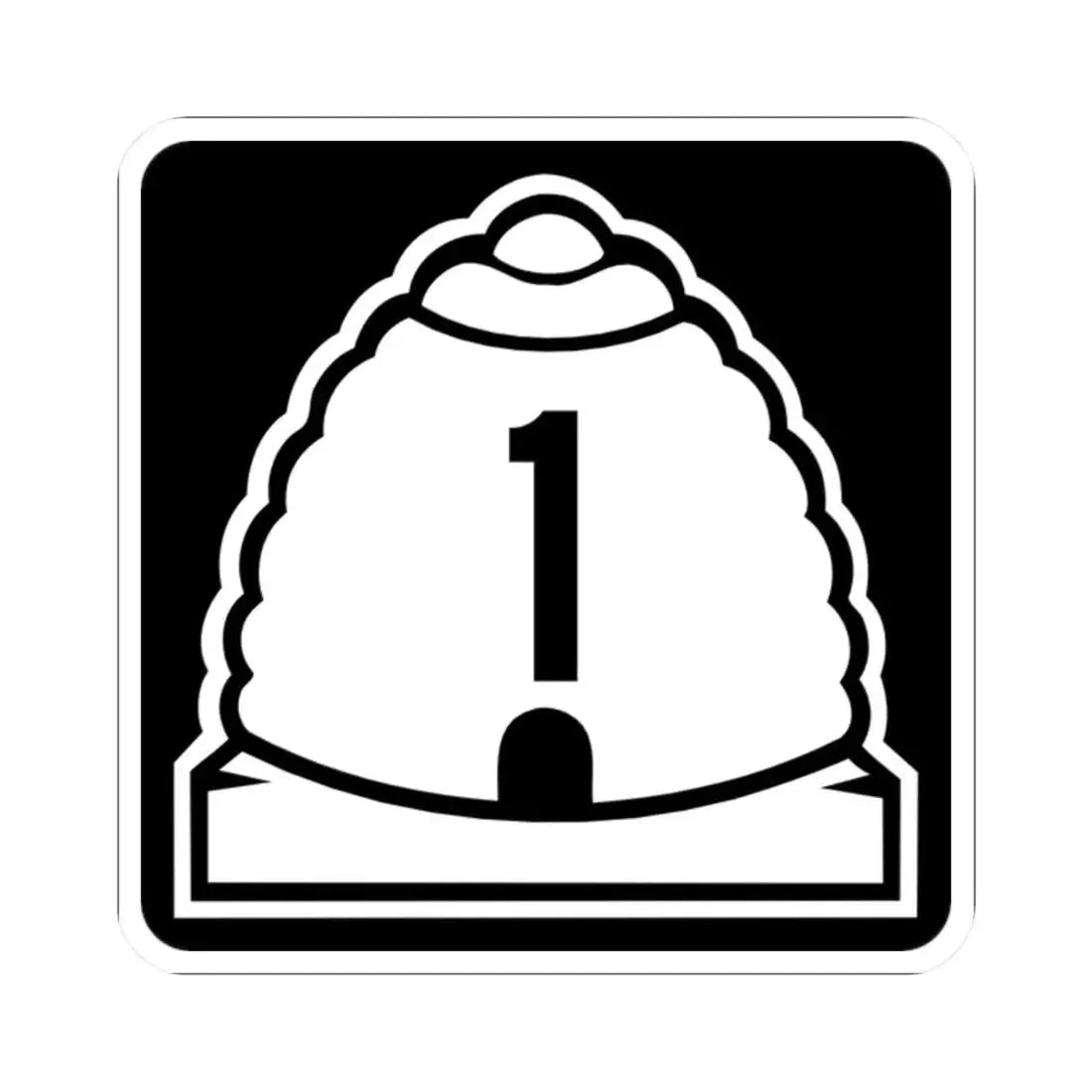 Utah 1 (Utah) (Road Sign) STICKER Vinyl Kiss-Cut Decal 2 Inch White - The Sticker Space