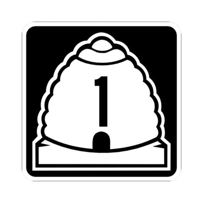 Utah 1 (Utah) (Road Sign) STICKER Vinyl Kiss-Cut Decal 2 Inch White - The Sticker Space