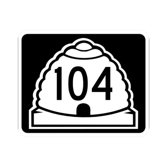 Utah 104 (Utah) (Road Sign) STICKER Vinyl Kiss-Cut Decal 2 Inch White - The Sticker Space