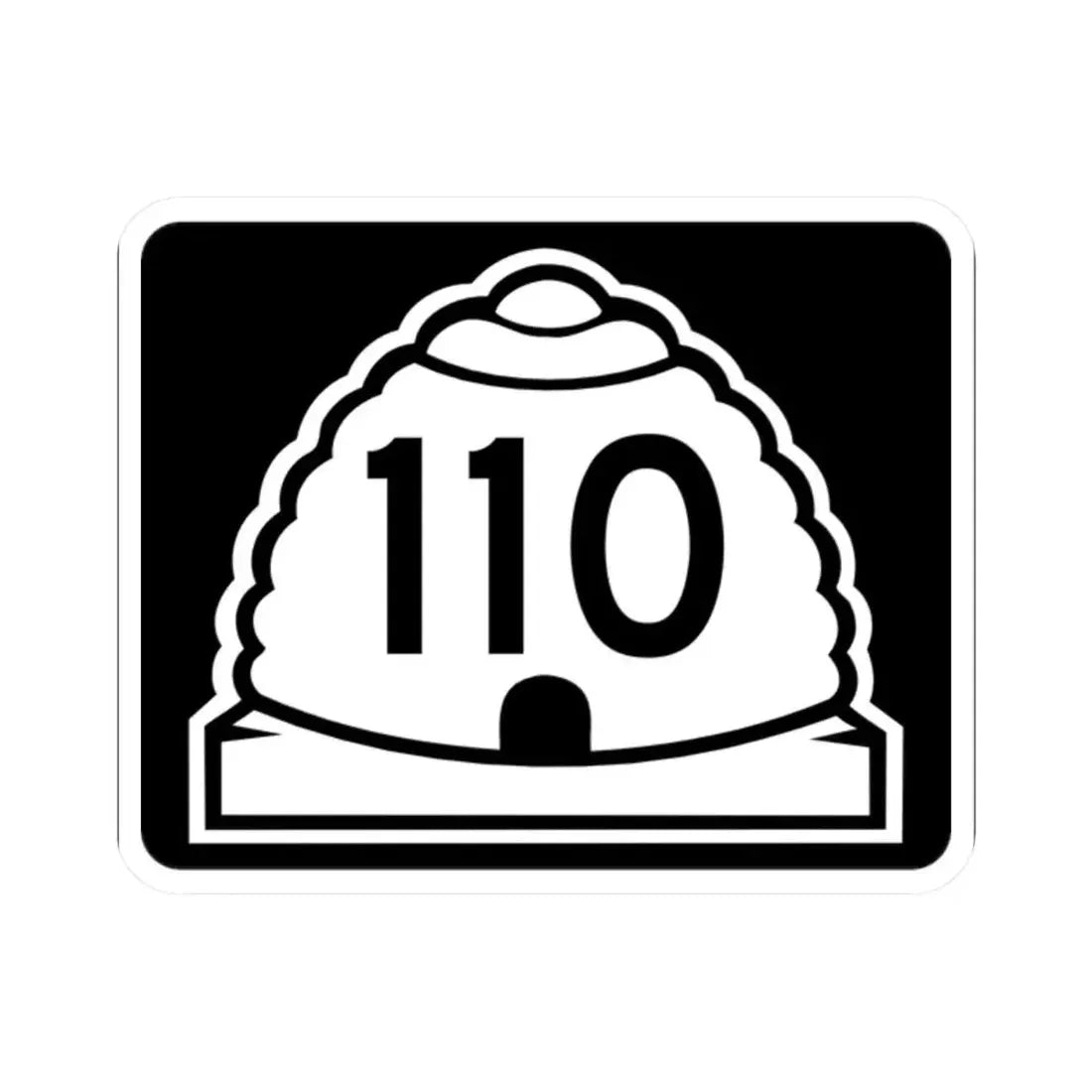Utah 110 (Utah) (Road Sign) STICKER Vinyl Kiss-Cut Decal 2 Inch White - The Sticker Space