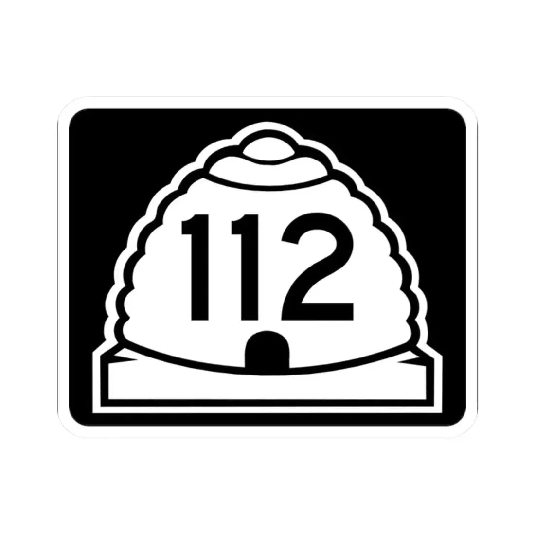 Utah 112 (Utah) (Road Sign) STICKER Vinyl Kiss-Cut Decal 2 Inch White - The Sticker Space