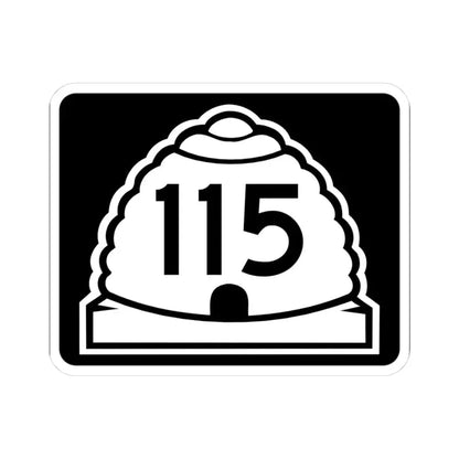 Utah 115 (Utah) (Road Sign) STICKER Vinyl Kiss-Cut Decal 3 Inch White - The Sticker Space
