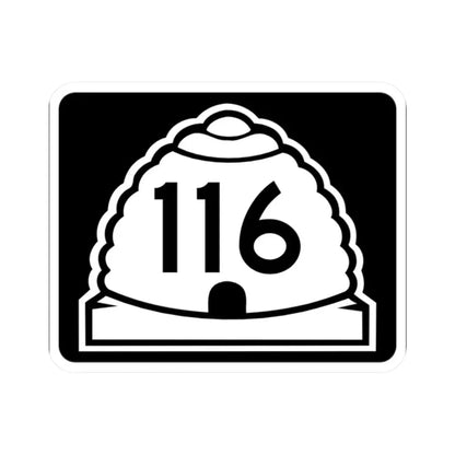 Utah 116 (Utah) (Road Sign) STICKER Vinyl Kiss-Cut Decal 2 Inch White - The Sticker Space