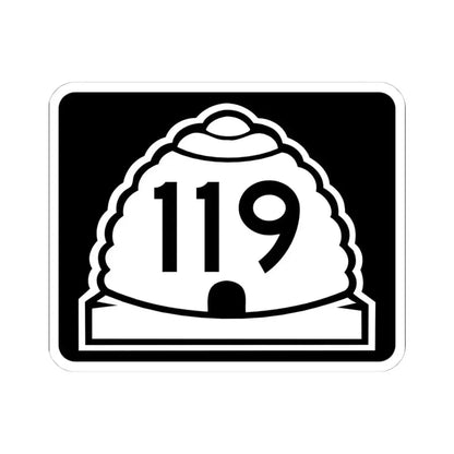 Utah 119 (Utah) (Road Sign) STICKER Vinyl Kiss-Cut Decal 4 Inch White - The Sticker Space