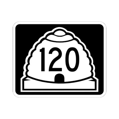 Utah 120 (Utah) (Road Sign) STICKER Vinyl Kiss-Cut Decal 6 Inch White - The Sticker Space