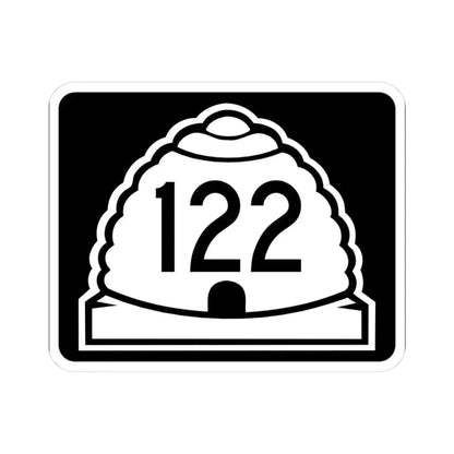 Utah 122 (Utah) (Road Sign) STICKER Vinyl Kiss-Cut Decal 3 Inch White - The Sticker Space