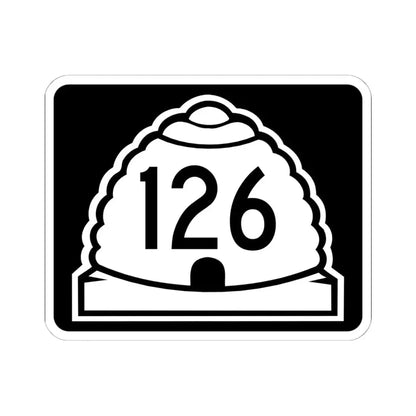 Utah 126 (Utah) (Road Sign) STICKER Vinyl Kiss-Cut Decal 6 Inch White - The Sticker Space