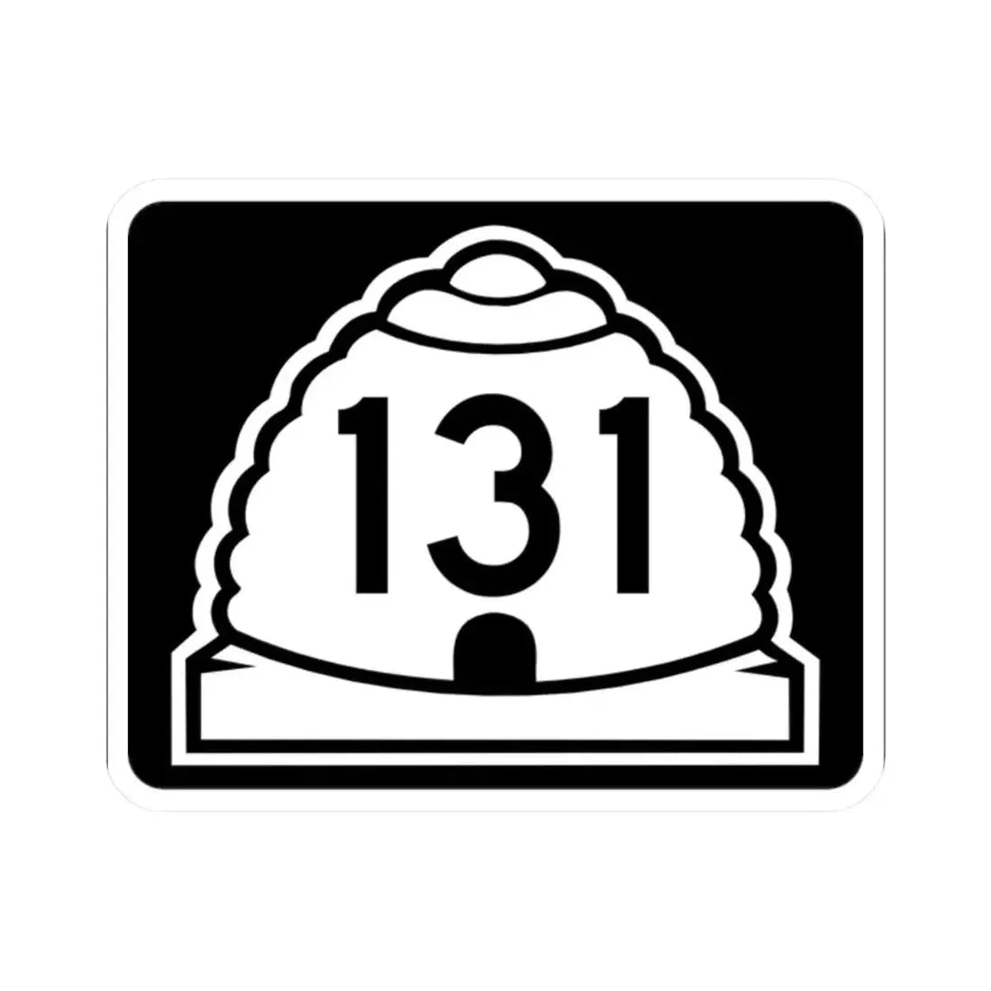 Utah 131 (Utah) (Road Sign) STICKER Vinyl Kiss-Cut Decal 2 Inch White - The Sticker Space
