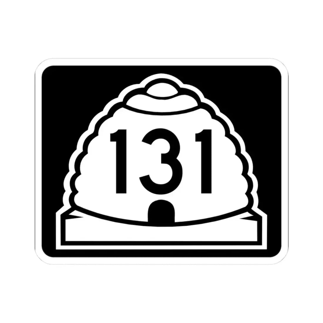 Utah 131 (Utah) (Road Sign) STICKER Vinyl Kiss-Cut Decal 3 Inch White - The Sticker Space